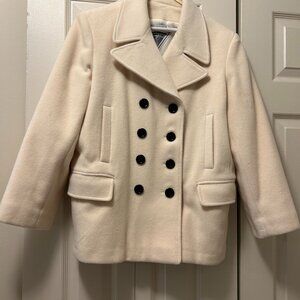 Short white wool jacket